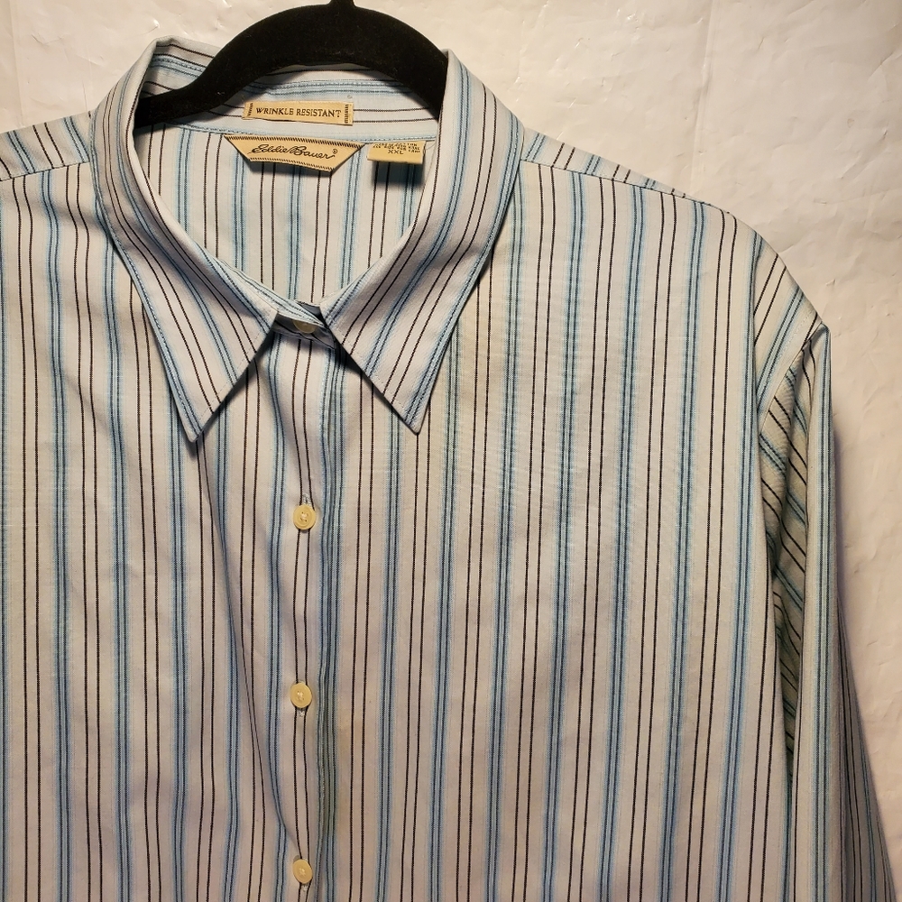 Eddie Bauer Wrinkle Resistant Button Down Long Sleeve Shirt Mens sz. XXL